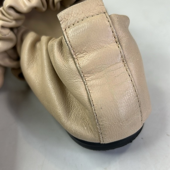 Free People Flats 6.5 foldable tan black Mary Jane cap toe leather - Picture 9 of 11